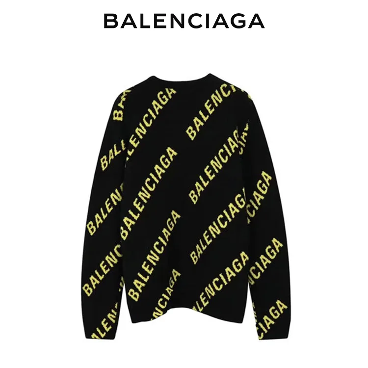 BALENCIAGA巴黎世家ALLOVER LOGO針織衫毛衣