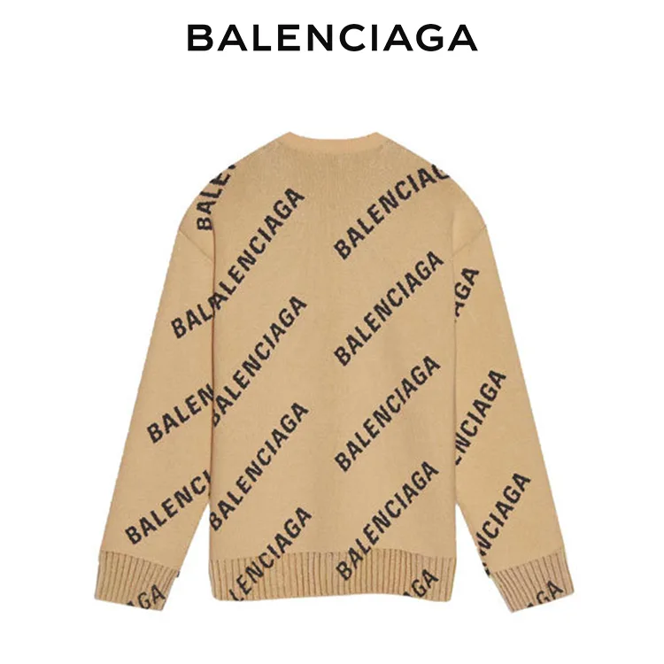 BALENCIAGA巴黎世家ALLOVER LOGO針織衫毛衣