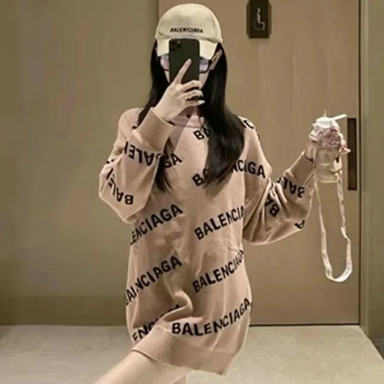 BALENCIAGA巴黎世家ALLOVER LOGO針織衫毛衣