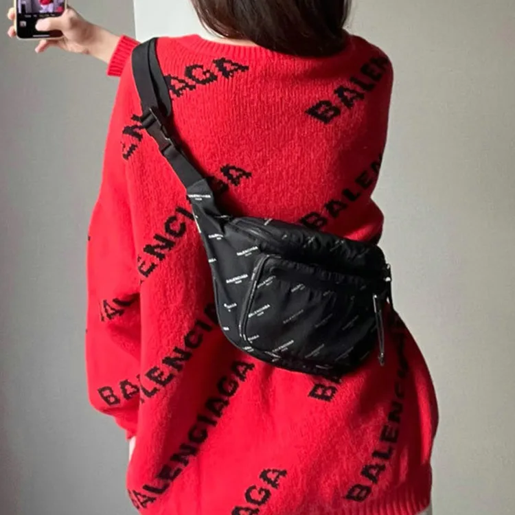 BALENCIAGA巴黎世家ALLOVER LOGO針織衫毛衣