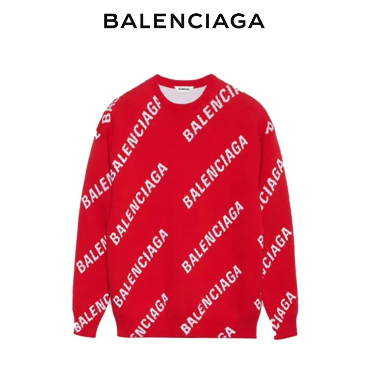 BALENCIAGA巴黎世家ALLOVER LOGO針織衫毛衣