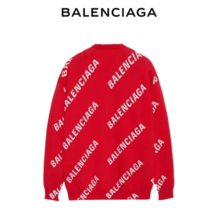 BALENCIAGA巴黎世家ALLOVER LOGO針織衫毛衣