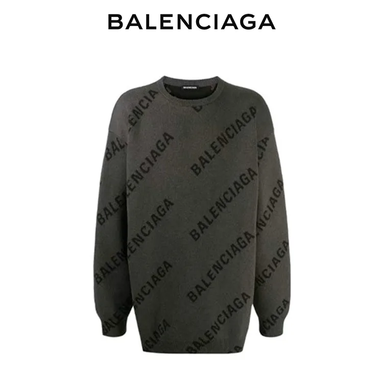 BALENCIAGA巴黎世家ALLOVER LOGO針織衫毛衣