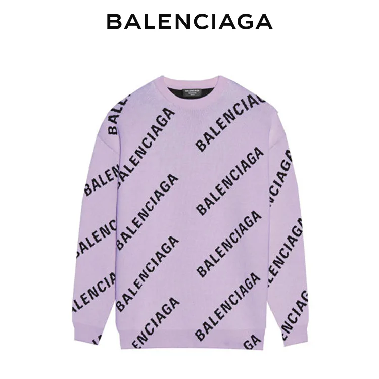 BALENCIAGA巴黎世家ALLOVER LOGO針織衫毛衣