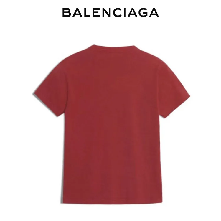 BALENCIAGA巴黎世家麥穗雙B字母印花男女短袖T恤