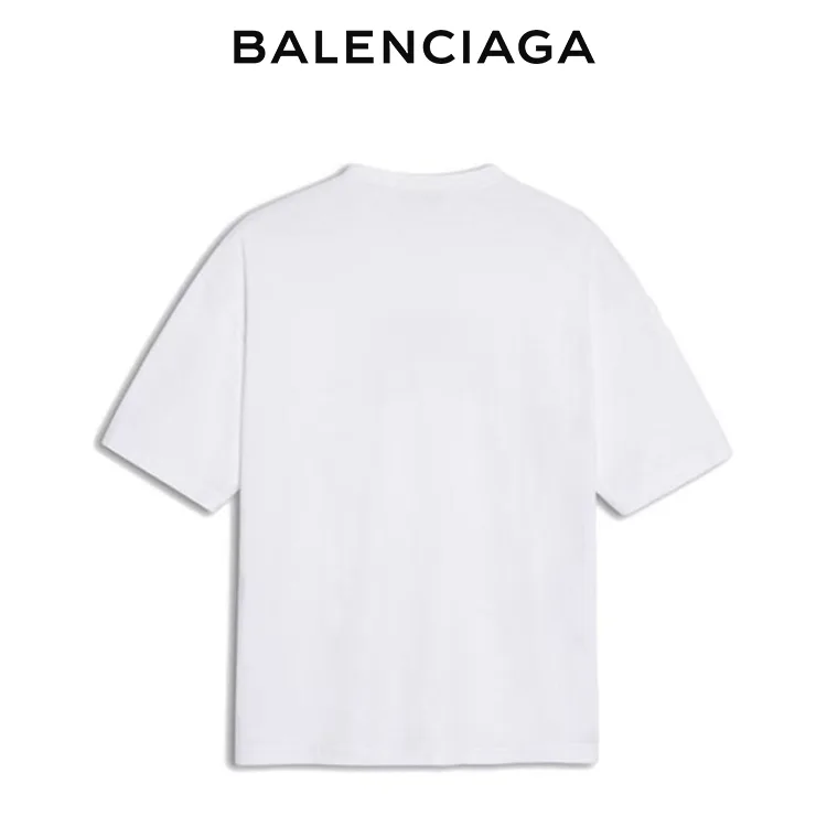 BALENCIAGA巴黎世家 經典鎖扣字母LOGO 短袖T恤 男女同款