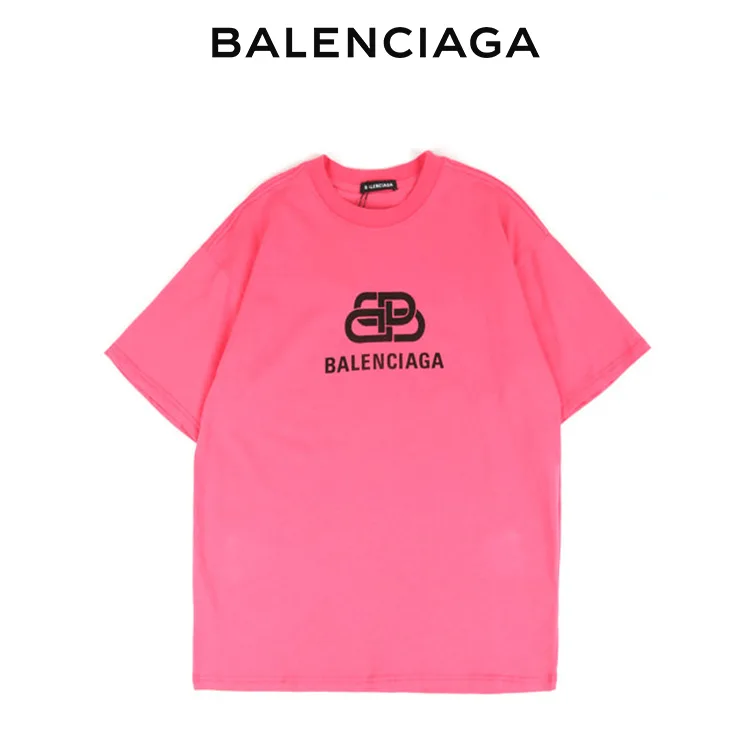 BALENCIAGA巴黎世家 經典鎖扣字母LOGO 短袖T恤 男女同款