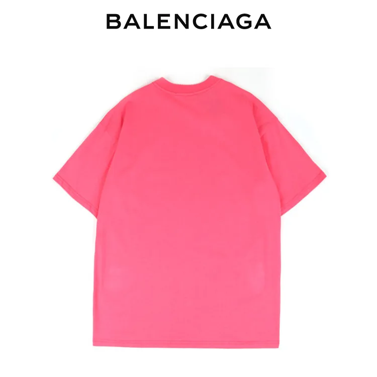 BALENCIAGA巴黎世家 經典鎖扣字母LOGO 短袖T恤 男女同款