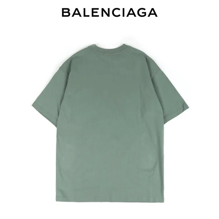 BALENCIAGA巴黎世家 經典鎖扣字母LOGO 短袖T恤 男女同款