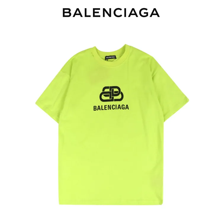 BALENCIAGA巴黎世家 經典鎖扣字母LOGO 短袖T恤 男女同款