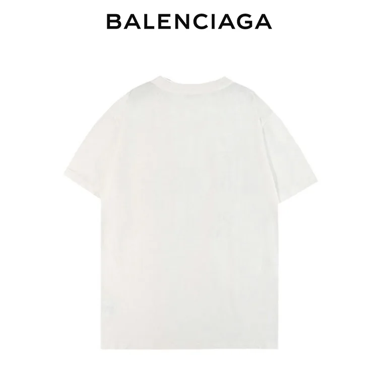 BALENCIAGA巴黎世家果凍塗鴉溶解字母短袖T恤