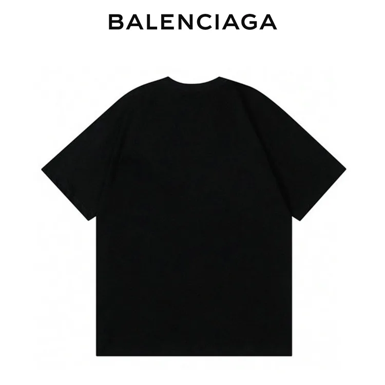 BALENCIAGA巴黎世家果凍塗鴉溶解字母短袖T恤