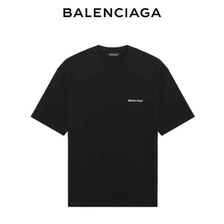 BALENCIAGA巴黎世家BB小LOGO字母刺繡短袖T恤