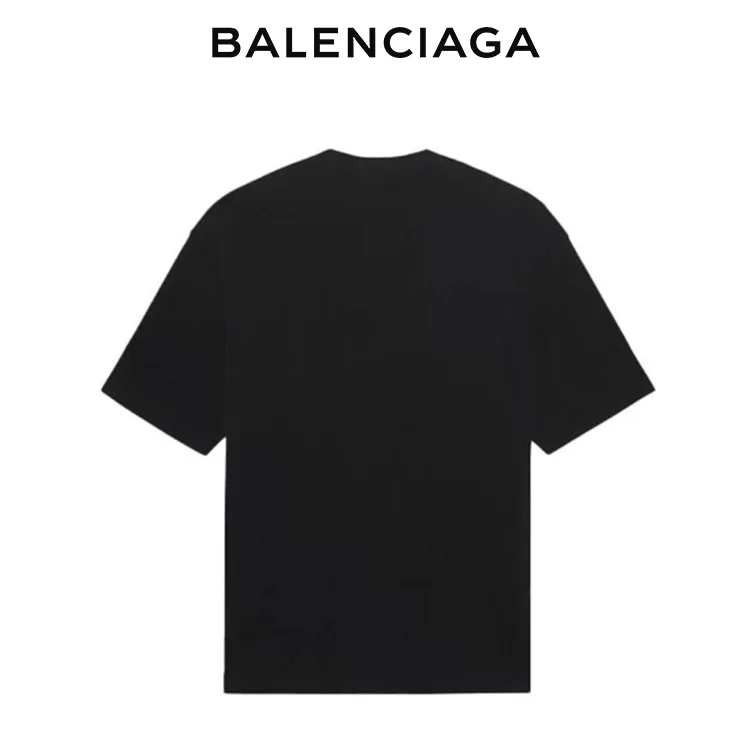 BALENCIAGA巴黎世家BB小LOGO字母刺繡短袖T恤