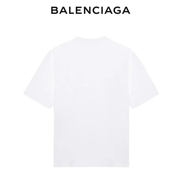 BALENCIAGA巴黎世家BB小LOGO字母刺繡短袖T恤