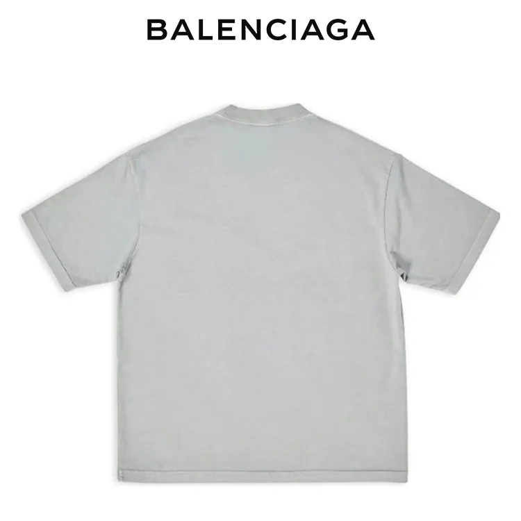 BALENCIAGA巴黎世家BB小LOGO字母刺繡短袖T恤