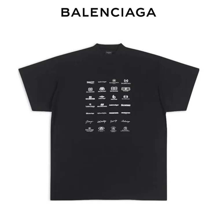 BALENCIAGA巴黎世家ARCHIVES LOGOS短袖T恤 男女同款