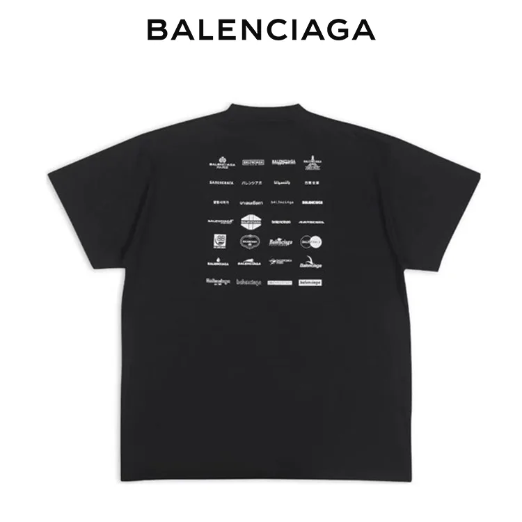 BALENCIAGA巴黎世家ARCHIVES LOGOS短袖T恤 男女同款