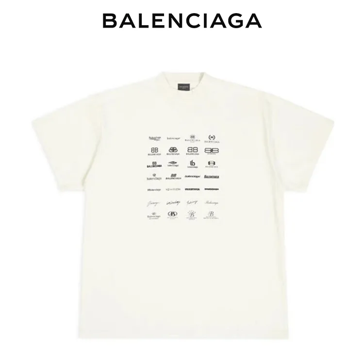 BALENCIAGA巴黎世家ARCHIVES LOGOS短袖T恤 男女同款