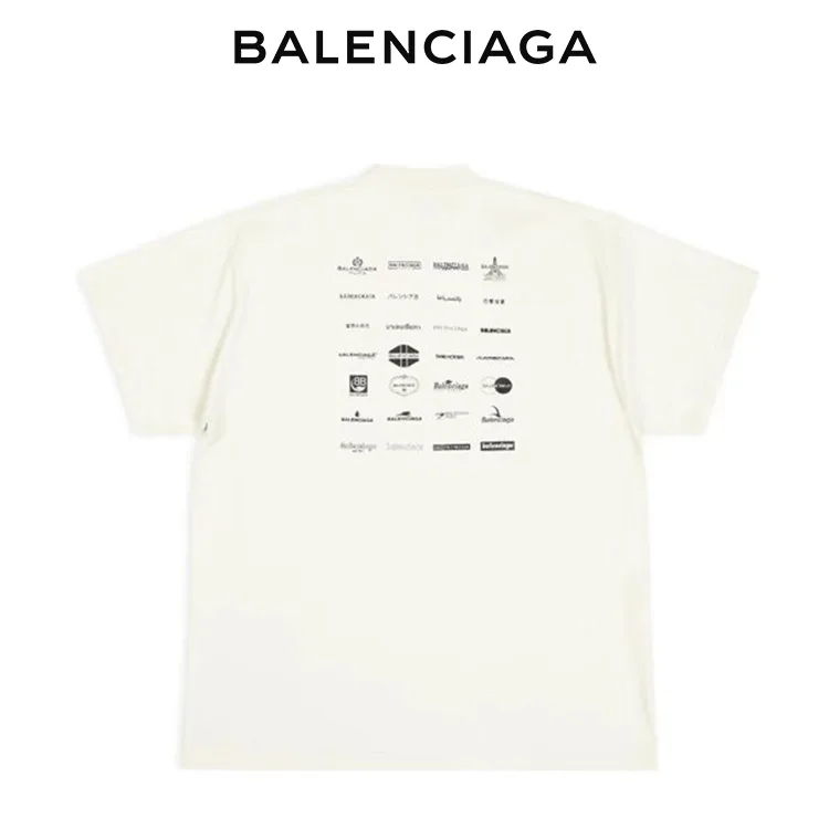 BALENCIAGA巴黎世家ARCHIVES LOGOS短袖T恤 男女同款