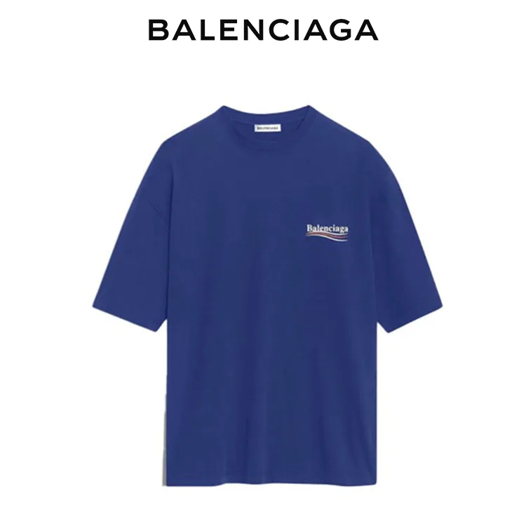 BALENCIAGA巴黎世家POLITICAL CAMPAIGN海浪可樂標字母短袖T恤