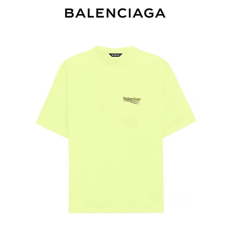 BALENCIAGA巴黎世家POLITICAL CAMPAIGN海浪可樂標字母短袖T恤