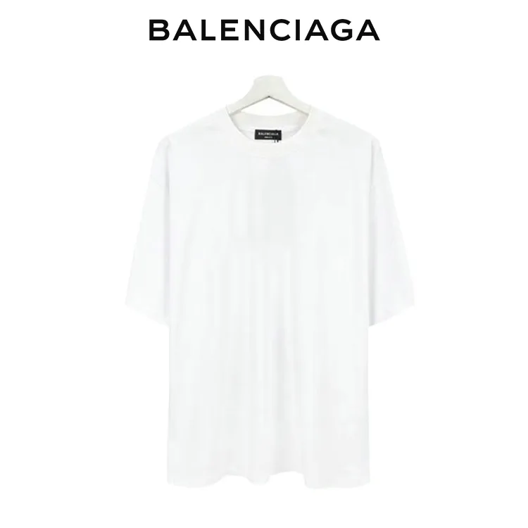 BALENCIAGA巴黎世家背後燙鑽LOGO短袖T恤