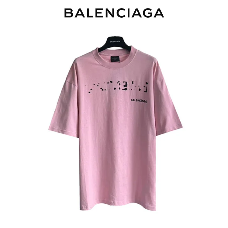 BALENCIAGA巴黎世家模糊陰影LOGO短袖T恤