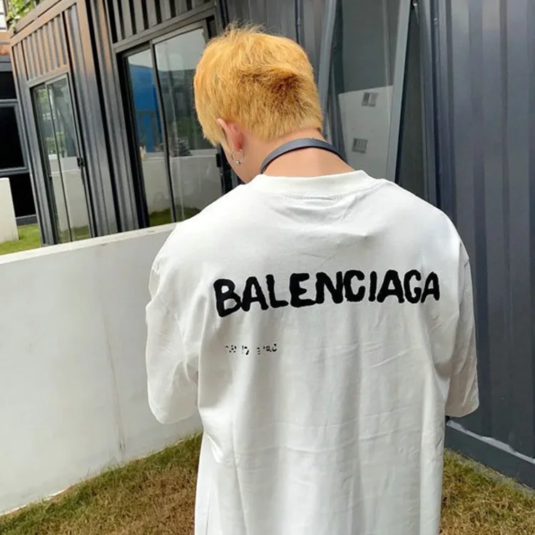 BALENCIAGA巴黎世家模糊陰影LOGO短袖T恤