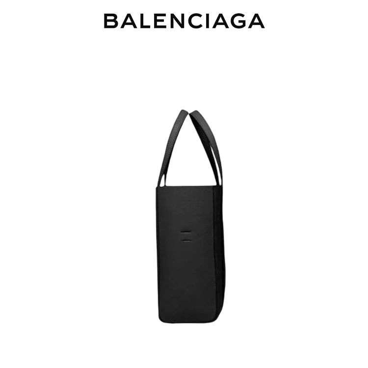 BALENCIAGA巴黎世家EVERYDAY TOTE女士品牌標識黑色牛皮革小號托特包