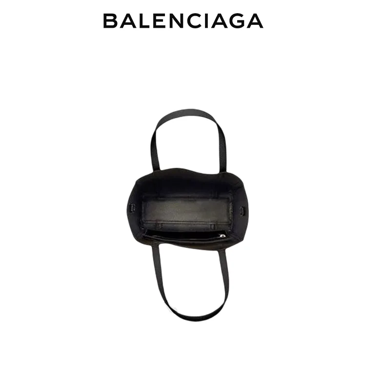 BALENCIAGA巴黎世家EVERYDAY TOTE女士品牌標識黑色牛皮革小號托特包