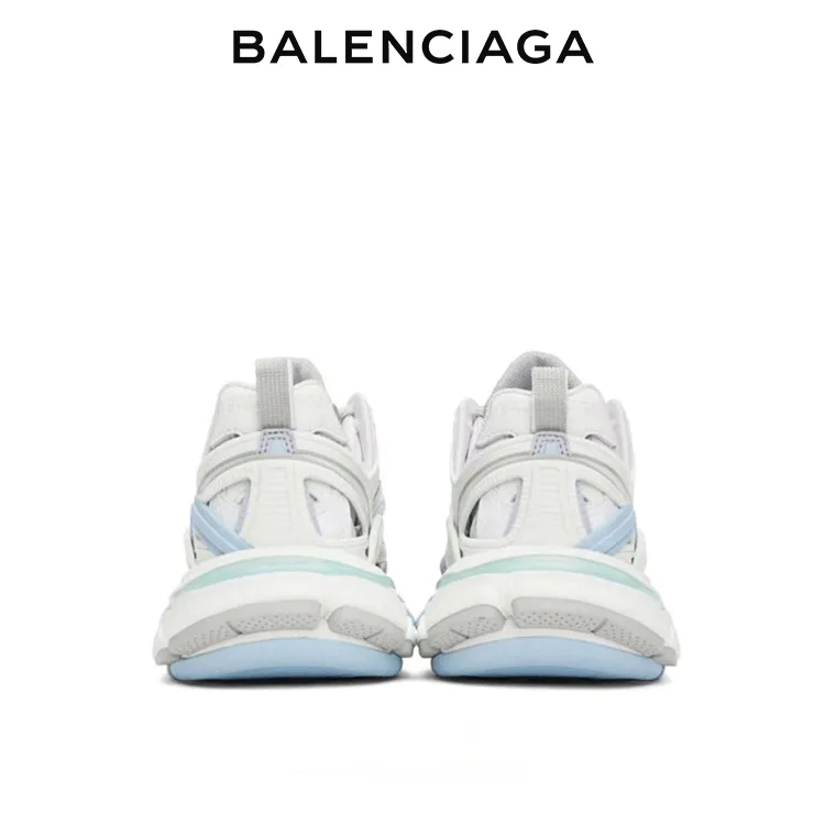 BALENCIAGA巴黎世家TRACK.2 PASTEL女士運動鞋 白藍粉