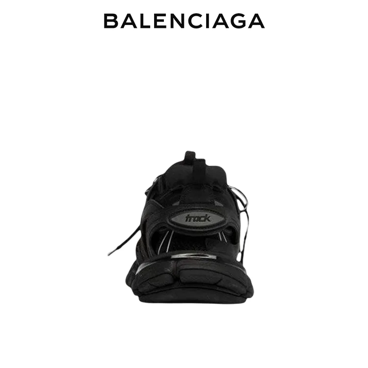 BALENCIAGA巴黎世家TRACK.3黑色尼龍網布運動鞋 男女同款