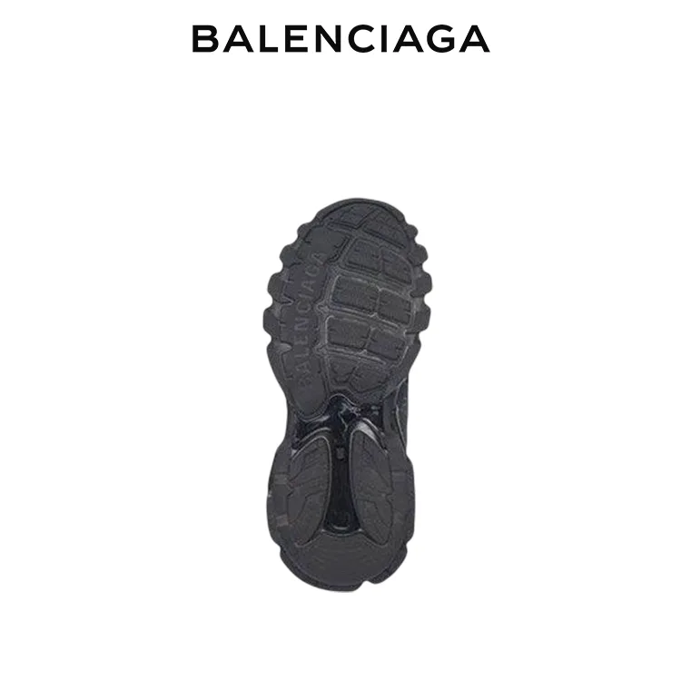 BALENCIAGA巴黎世家TRACK.3黑色尼龍網布運動鞋 男女同款