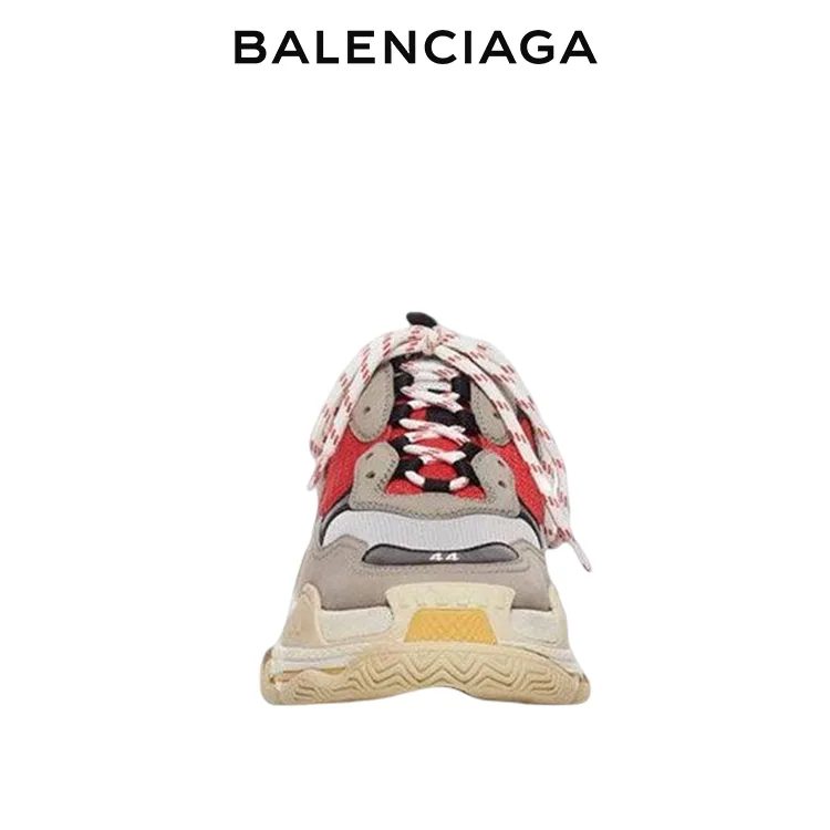 BALENCIAGA巴黎世家TRIPLE S品牌標識做舊版老爹鞋 男女同款