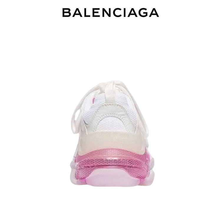 BALENCIAGA巴黎世家TRIPLE S CLEAR SOLE女士白粉老爹鞋