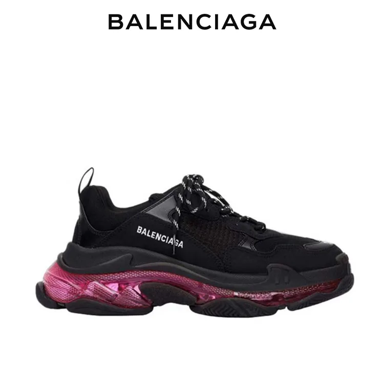 BALENCIAGA巴黎世家TRIPLE S女士黑粉老爹鞋