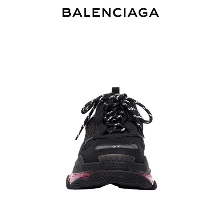 BALENCIAGA巴黎世家TRIPLE S女士黑粉老爹鞋