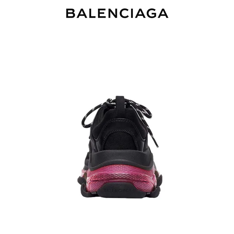 BALENCIAGA巴黎世家TRIPLE S女士黑粉老爹鞋