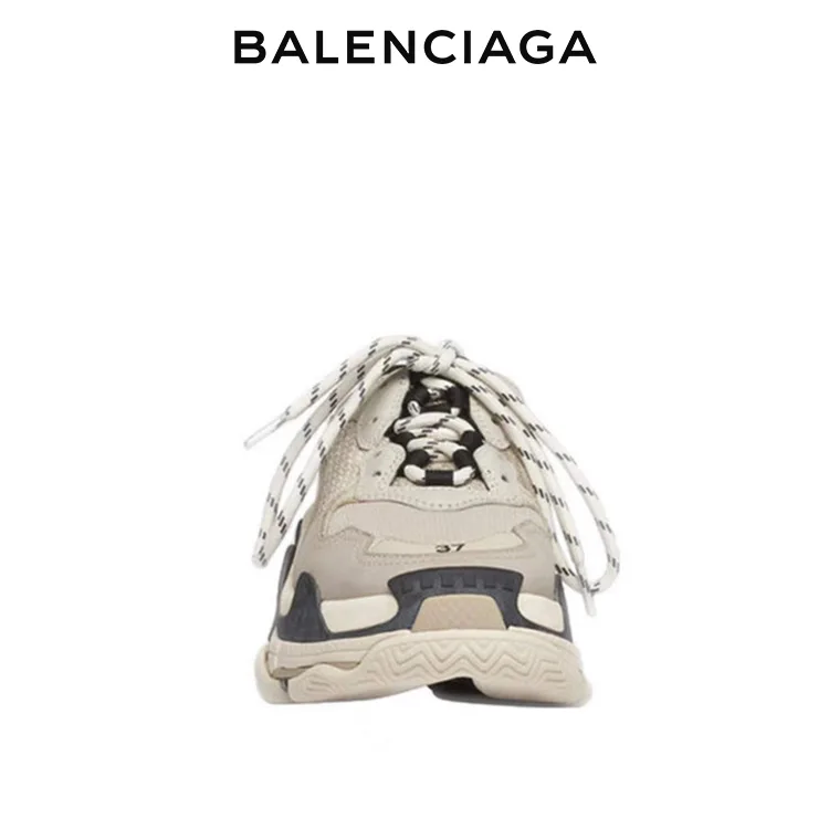 BALENCIAGA巴黎世家TRIPLE S女士灰色厚底老爹鞋