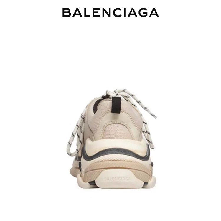 BALENCIAGA巴黎世家TRIPLE S女士灰色厚底老爹鞋