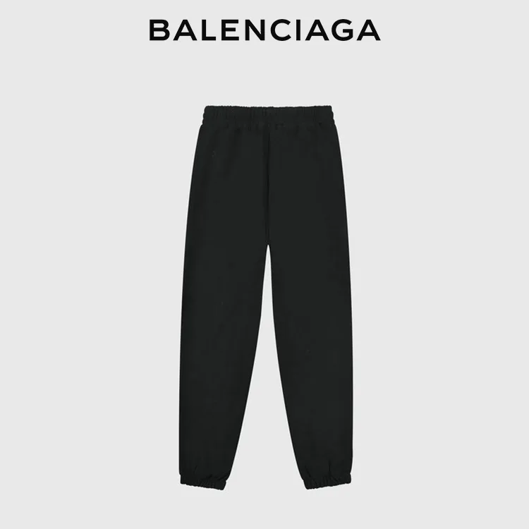 BALENCIAGA巴黎世家POLITICAL CAMPAIGN波浪可樂標字母刺繡束腳長褲